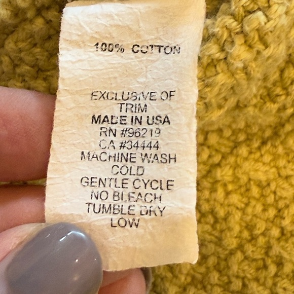 Women's Willow Green Cardigan/ Jacket Size large 100% Cotton - Picture 6 of 6